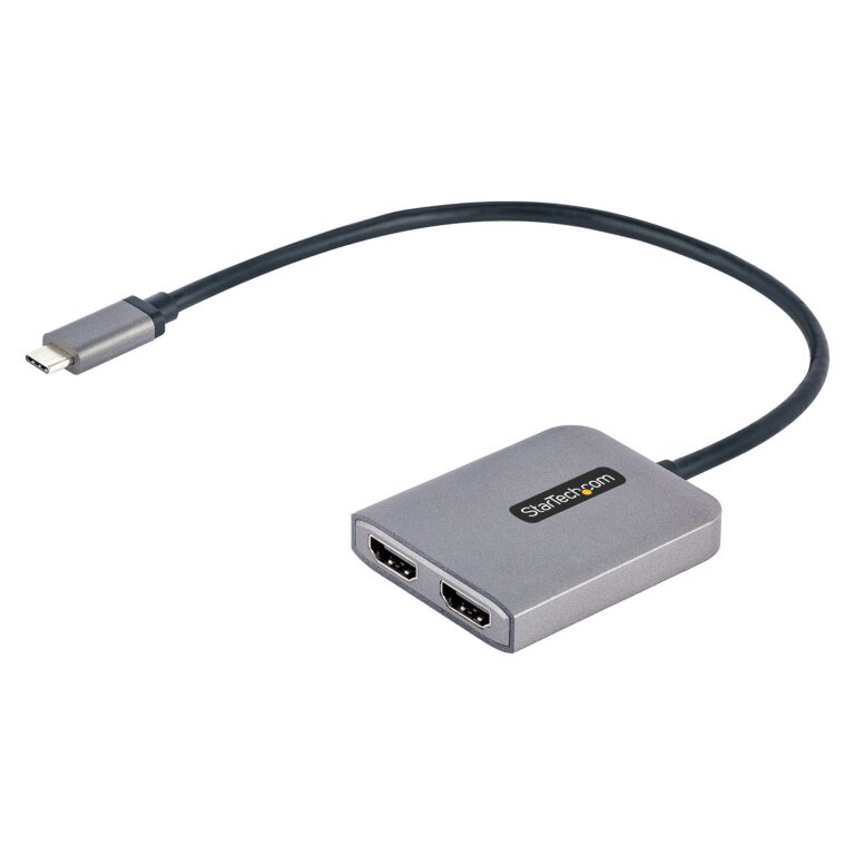 StarTech.com USB-C to Dual HDMI Adapter, USB Type-C Multi-Monitor MST Hub, Dual 4K 60Hz HDMI Laptop Display Extender / Splitter, HDR, – Windows Only