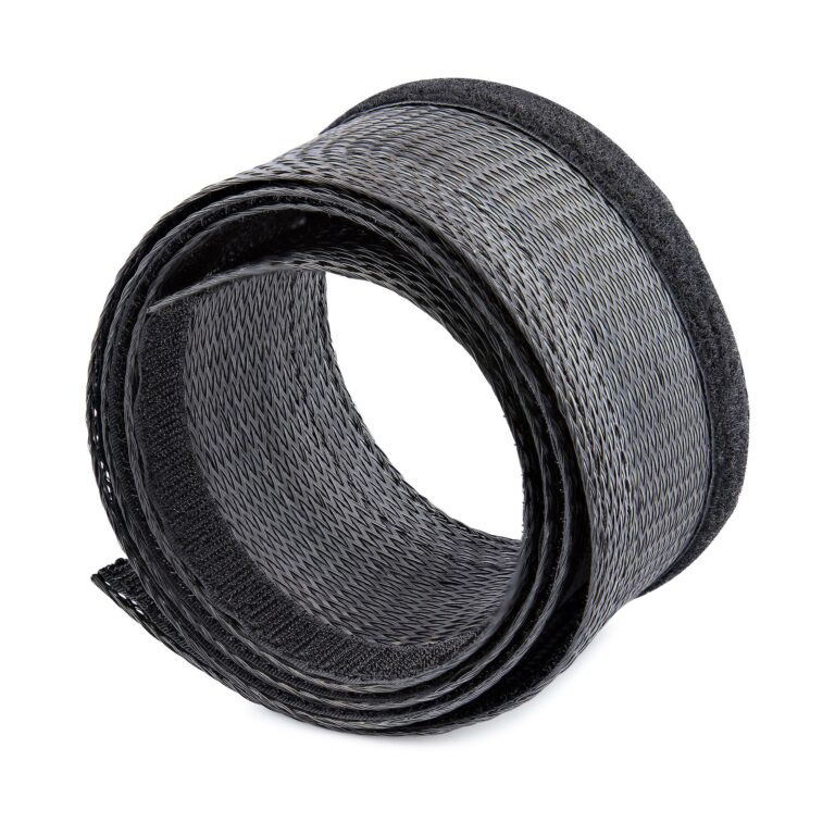 StarTech.com 10ft (3m) Cable Management Sleeve, Trimmable Heavy Duty Cable Wrap, 1.2″ (3cm) Dia. Polyester Mesh Computer Cable