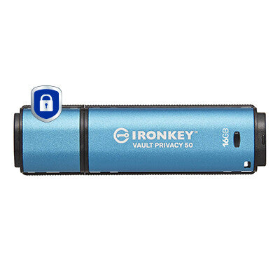 Kingston Technology IronKey 16GB Vault Privacy 50 AES-256 Encrypted, FIPS 197