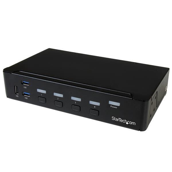 StarTech.com 4-Port DisplayPort KVM Switch – USB 3.0 – 4K 30Hz – TAA