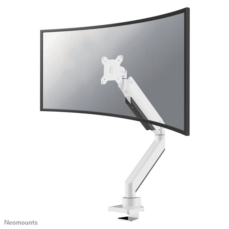 Neomounts NM-D775WHITEPLUS Monitor arm 10-49″ – gas spring – Topfix – 180°-stop