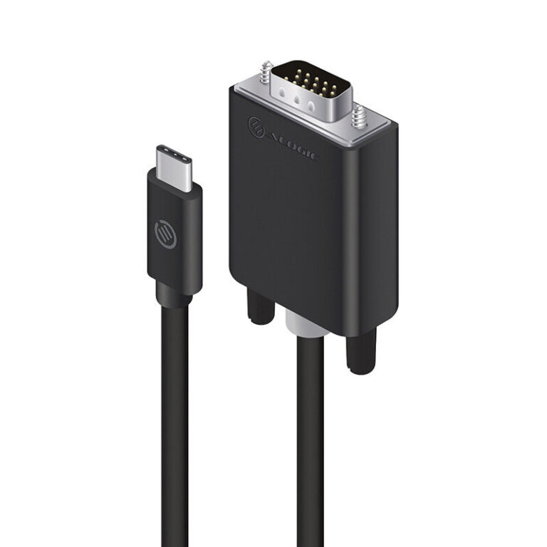 ALOGIC 2m USB-C to VGA Cable – Male to Male – Premium Retail Box Packaging