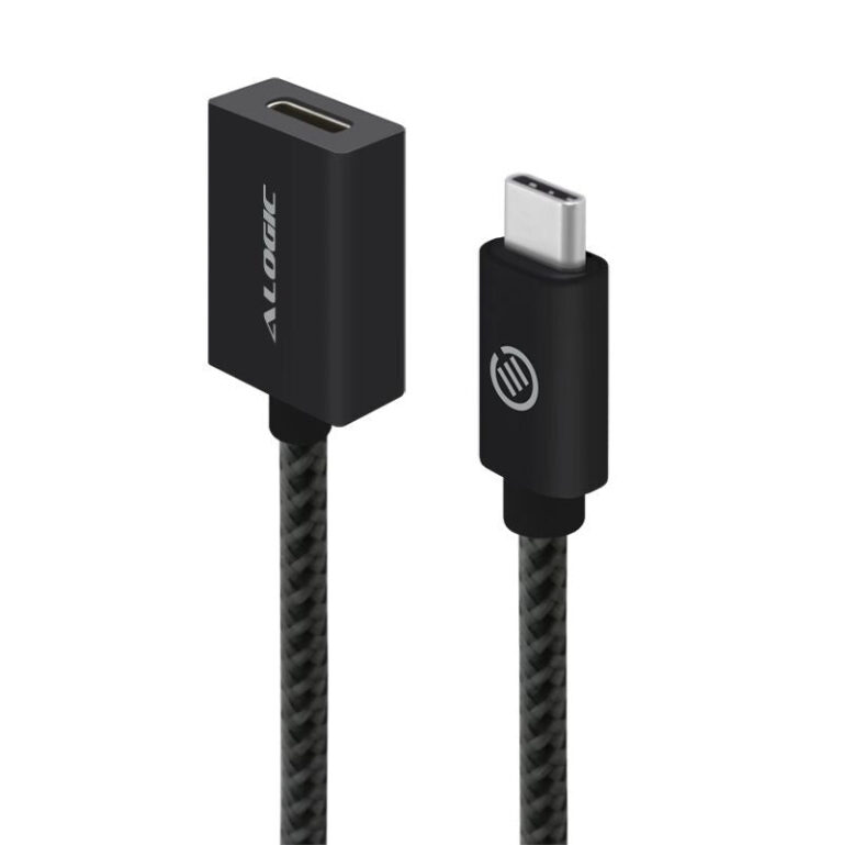 ALOGIC 0.5m USB 3.1 (Gen 2) USB-C to USB-C Extension Cable – Male to Female – Black – Prime Series