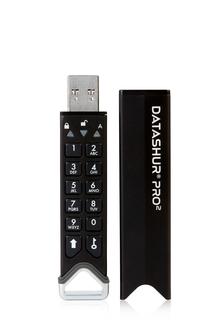 iStorage datAshur PRO2 8 GB | Secure Flash Drive | FIPS 140-2 Level 3 Certified | AES-XTS 256-bit hardware encryption | Password protected |