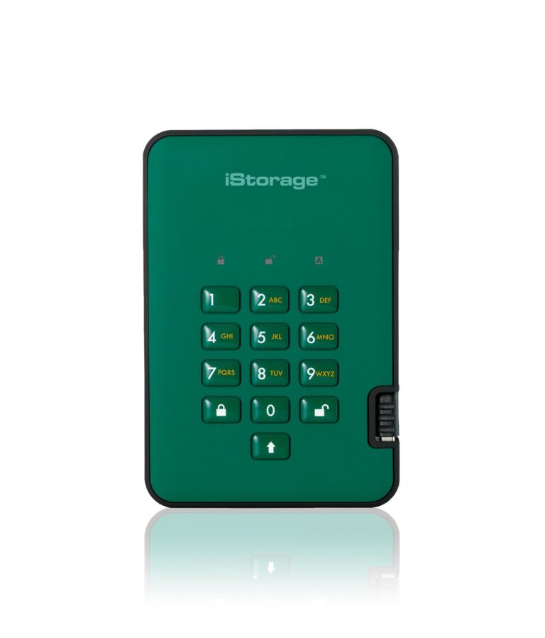 iStorage diskAshur² SSD 256GB Green | Secure Portable Solid State Drive |AES-XTS 256-bit Hardware Encryption | PIN protected | OS & Platform