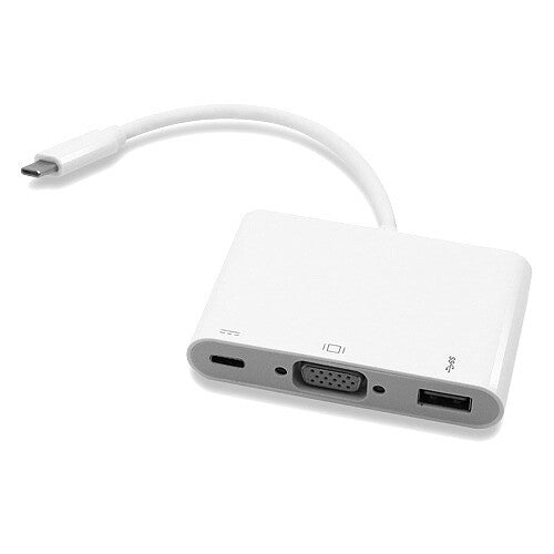 Cablenet 20cm USB 3.1c Male – SVGA, USB 3.1c, USB 3.0 Type A Active Adaptor
