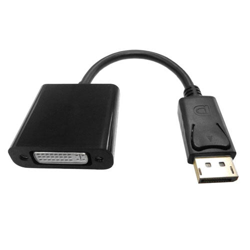 Cablenet 15cm DisplayPort Male 1.2 – DVI 1080p 60Hz Black Adaptor