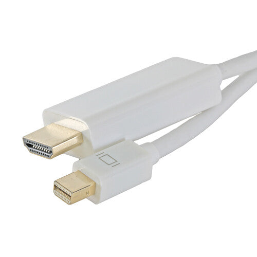 Cablenet 3m Mini DisplayPort Male – HDMI 1.4b Male 1080p White PVC Cable