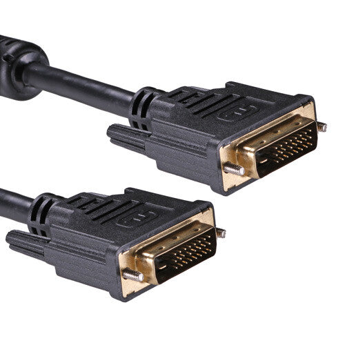 Cablenet 2m DVI-D 24+1 Dual Link 1080p Gold Male – Male 30AWG Black PVC Cable