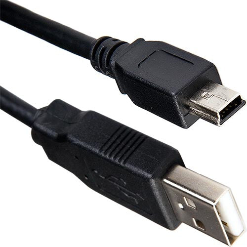 Cablenet 2m USB 2.0 Type A Male – USB Mini Type B Male Black PVC Cable