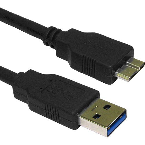 Cablenet 2m USB 3.0 Type A Male – Micro Type B Black Cable
