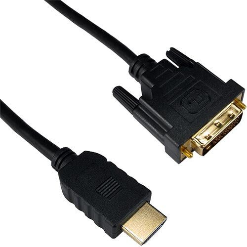 Cablenet 3m Gold HDMI 1.4b Male – DVI-D Male 1080p 24+1 30AWG Black Cable