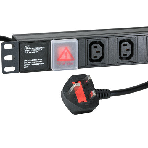 Cablenet 6 Way IEC – C13 Horizontal 1u PDU with UK 3m Feed