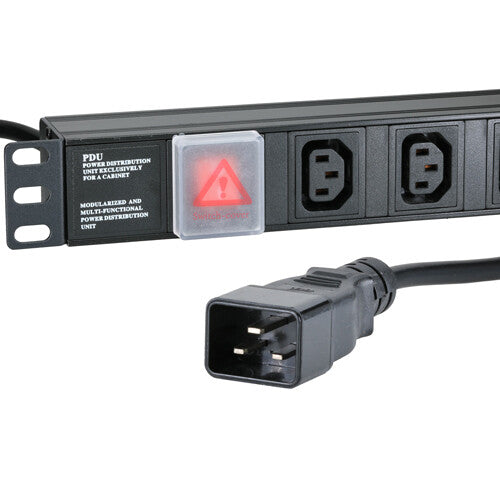 Cablenet 8 Way IEC – C13 Horizontal 1u PDU with IEC – C20 3m Feed
