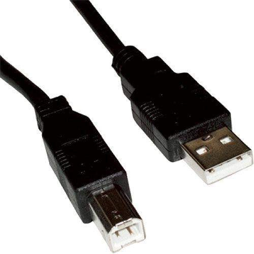 Cablenet 3m USB 2.0 Type A Male – USB 2.0 Type B Male Black PVC Cable