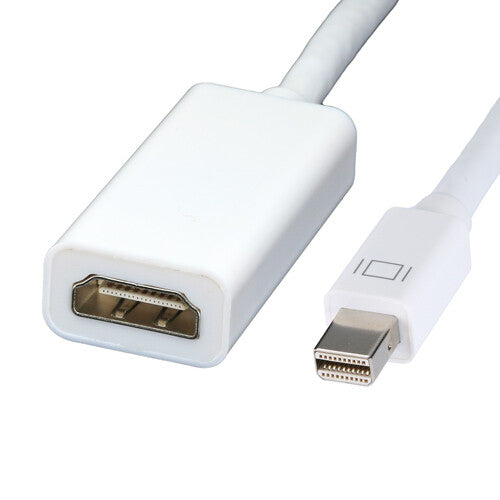 Cablenet 20cm Mini DisplayPort Male – HDMI 1.4b 1080p 60Hz White Adaptor