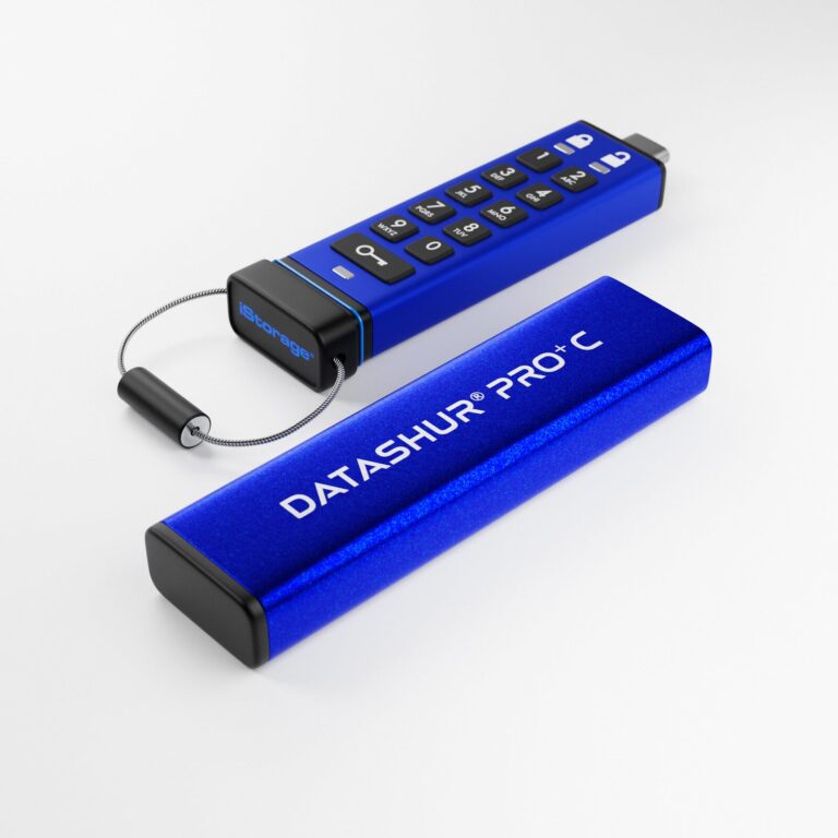 iStorage datAshur PRO+C 128GB | FIPS 140-3 Level 3 Certified | Secure USB Type-C drive | AES-XTS 256-bit Hardware Encryption | PIN protected | Type