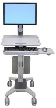 Ergotron WorkFit C-Mod, Single Display Sit-Stand Workstation 68.6 cm (27″) Floor Grey