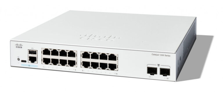 Cisco Catalyst 1200-16T-2G Smart Switch, 16 Port GE, 2x1GE SFP, Limited Lifetime Protection (C1200-16T-2G)