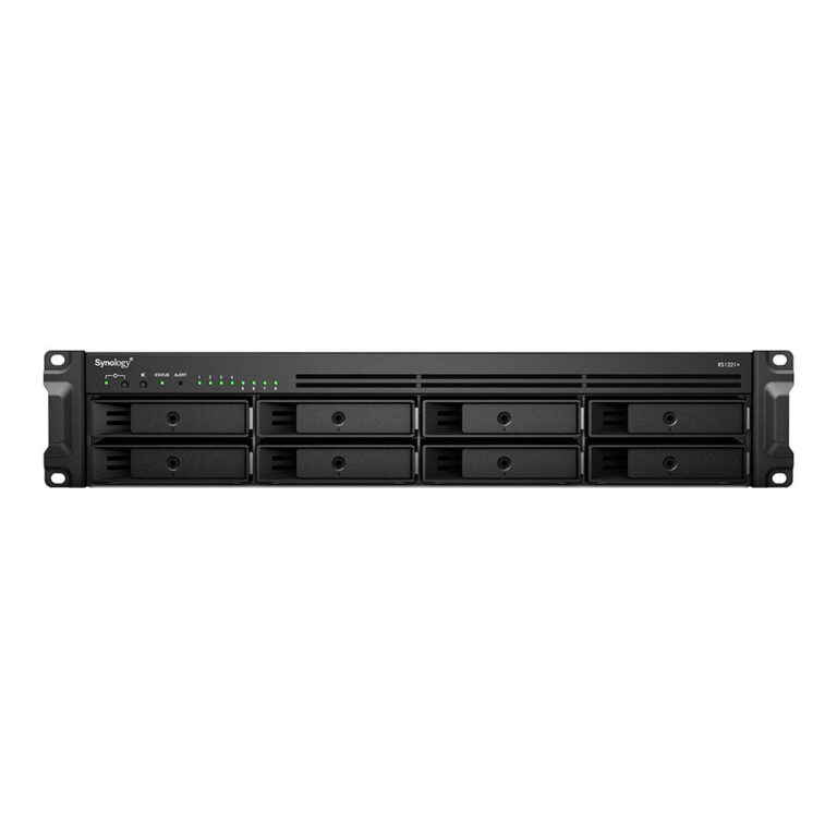 Synology RackStation RS1221+ +8 x HAT3300 12TB NAS Rack (2U) Ryzen Embedded V1500B 4 GB DDR4 96 TB HDD DiskStation Manager Black
