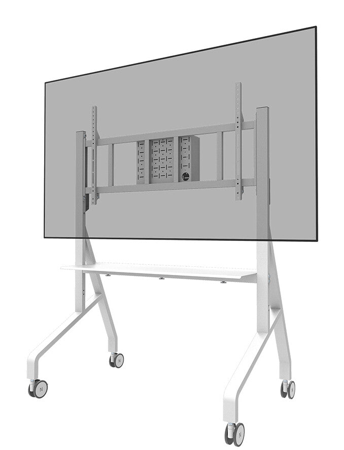 Neomounts FL50-575WH1 TV trolley 65-115″ – fast installation – TÜV