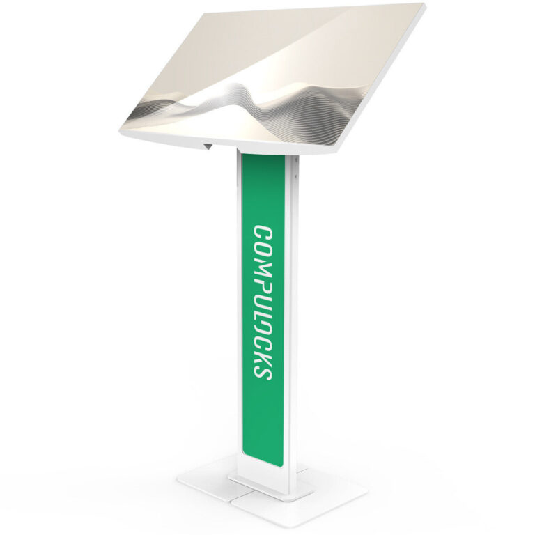 Compulocks Brandable VESA Floor Stand for Screens Up to 32 Inches – White