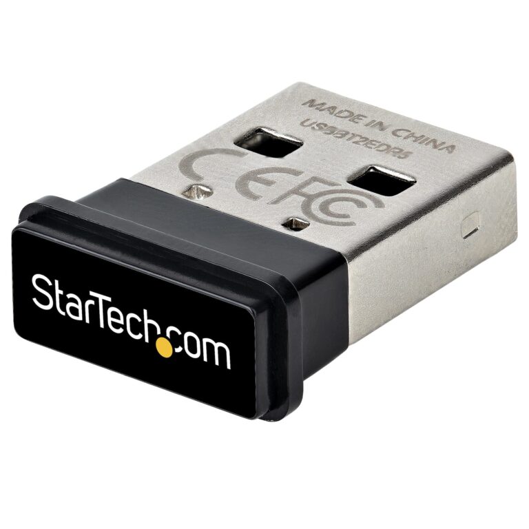 StarTech.com USB Bluetooth 5.0 Adapter, USB Bluetooth Dongle for PC/Computer/Laptop/Keyboard/Mouse, BT 5.0 Adapter for Headsets, Mini USB Bluetooth