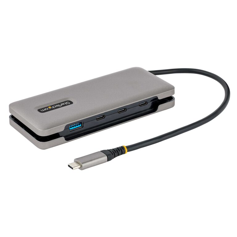 StarTech.com 4-Port USB-C Hub – 1x USB-A & 3x USB-C Ports – USB 3.2 Gen 2 (10Gbps) – Bus Powered – USB Type C Hub w/ – Portable USB-C to USB-A Hub