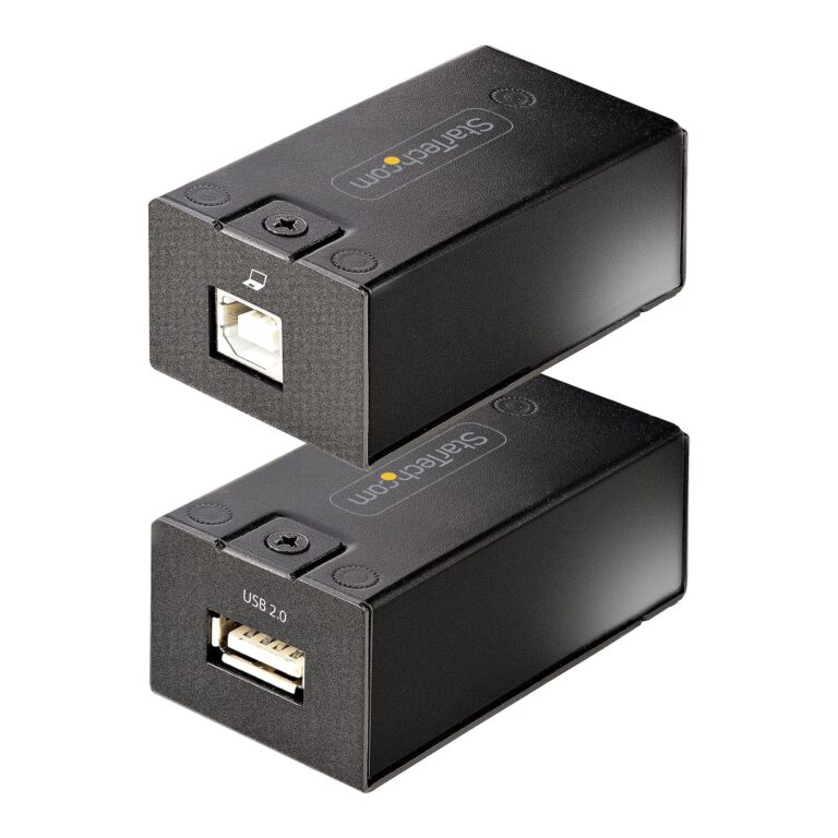 StarTech.com 150m (492ft) USB 2.0 Extender over Cat5e/Cat6 Ethernet Cable, Externally Powered USB Extender via RJ45/Network Cable, USB Over – TAA