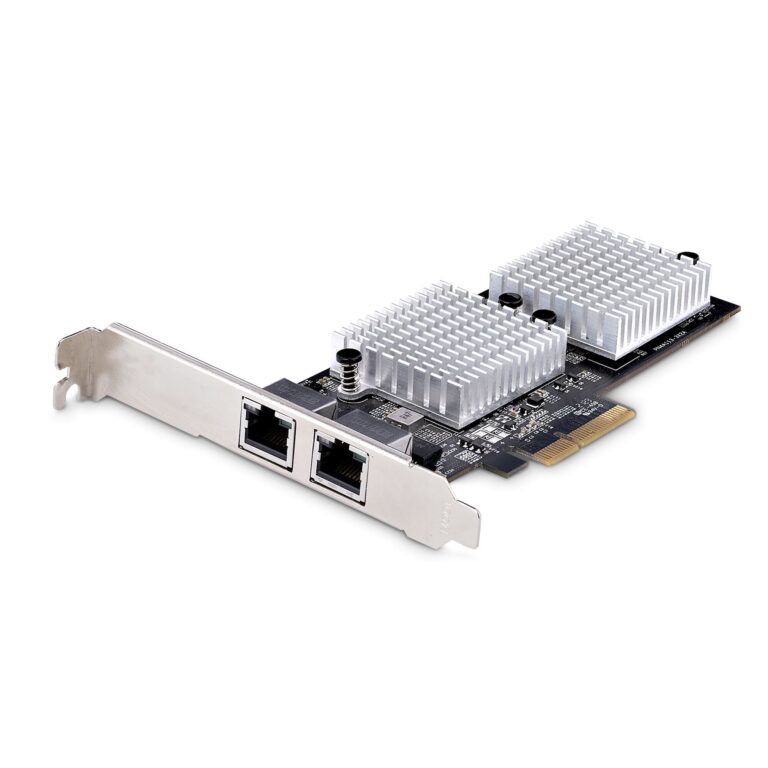 StarTech.com 2-Port 10GbE PCIe Network Adapter Card, Network Card for PCs/Servers, Six-Speed PCIe Ethernet Card with Jumbo Frame Support, NIC/LAN