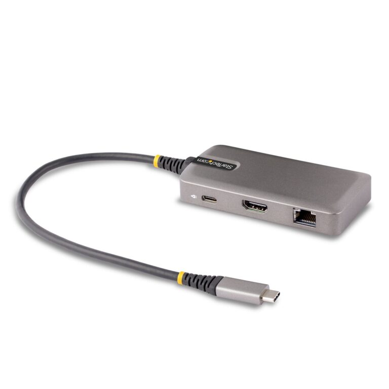 StarTech.com USB-C – 2-Port 5Gbps USB 3.0 Hub, 100W Power Delivery Pass-Through, GbE, USB Type C Mini Docking Station, Windows/macOS/ChromeOS