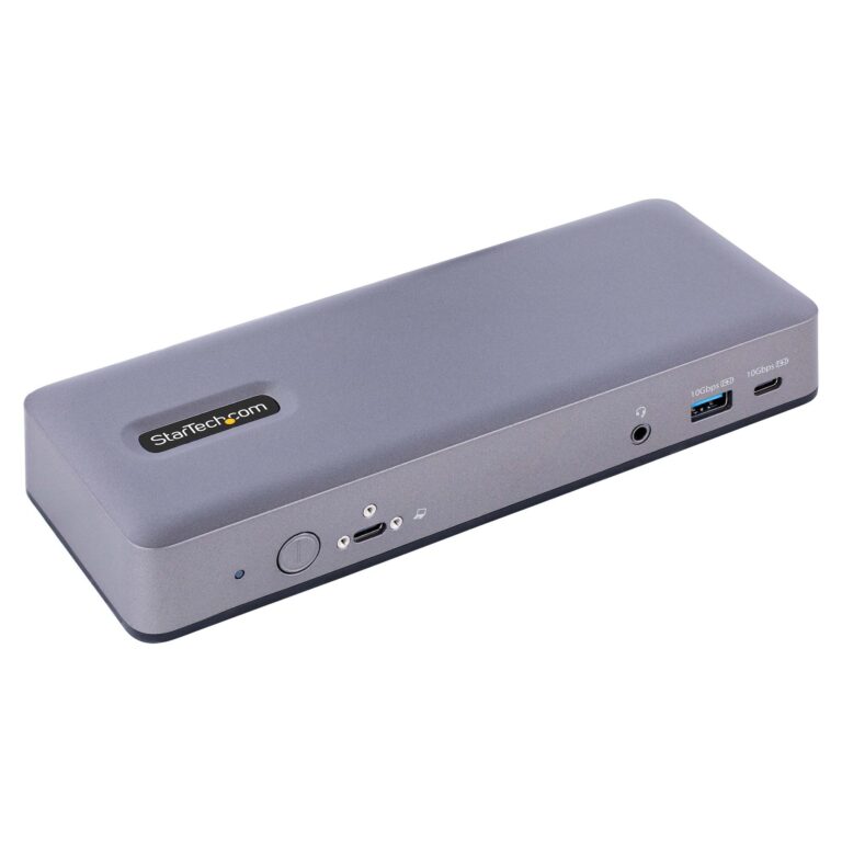 StarTech.com USB-C Docking Station – Multi Monitor HDMI/DP/DP Alt Mode USB-C Dock – 3x 4K30 / 2x 4K60 – 7-Port USB Hub – 60W Power Delivery – – TAA