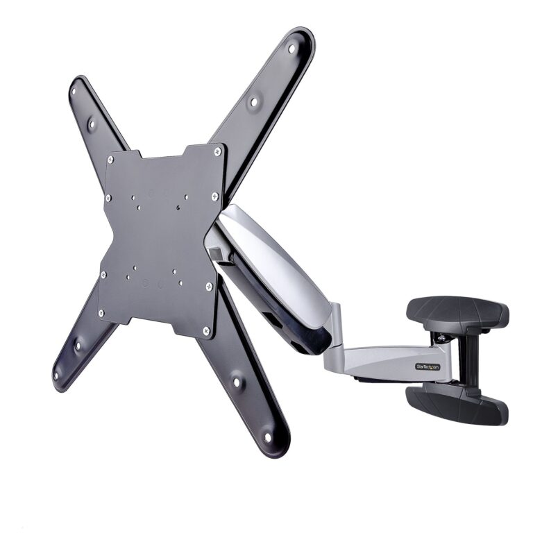 StarTech.com VESA TV Wall Mount, Adjustable Full Motion Mount For 23″-55″ Displays, Slim Wall Mount TV Bracket Supports 66lb (30kg),