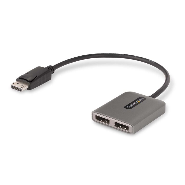 StarTech.com Dual-Monitor DisplayPort 1.4 Splitter, DisplayPort to 2x DP Multi-Monitor Adapter, Dual 5K 60Hz Computer MST Hub, – Windows Only