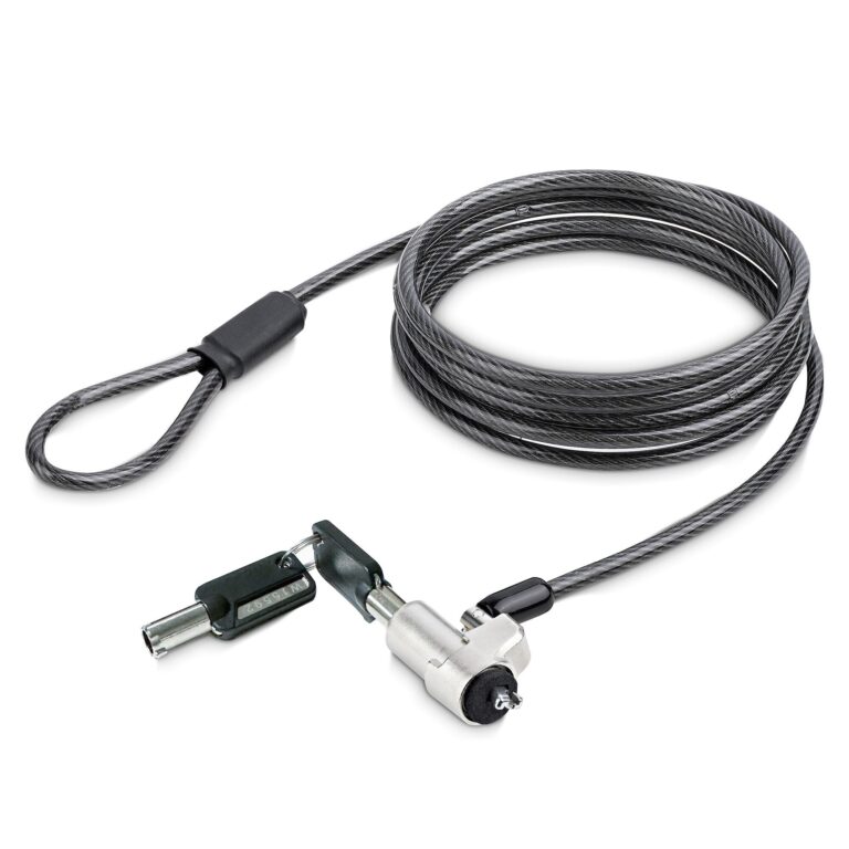 StarTech.com Laptop Cable Lock Compatible With Noble Wedge®; 6.6ft (2m), Anti-Theft Keyed Lock, Security Cable for Dell XPS/Latitude/2-in-1 – TAA