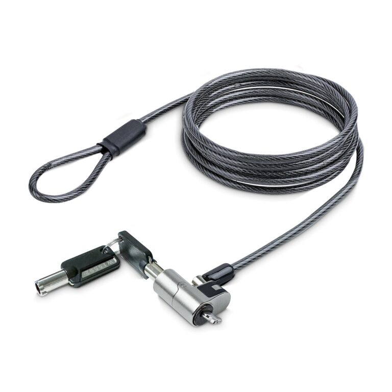 StarTech.com Nano Laptop Cable Lock, 6.6ft (2m), Anti-Theft Keyed Lock, Security Cable Locks Nano Slot Notebooks, For EliteBook/LenovoX1/2-1 – TAA