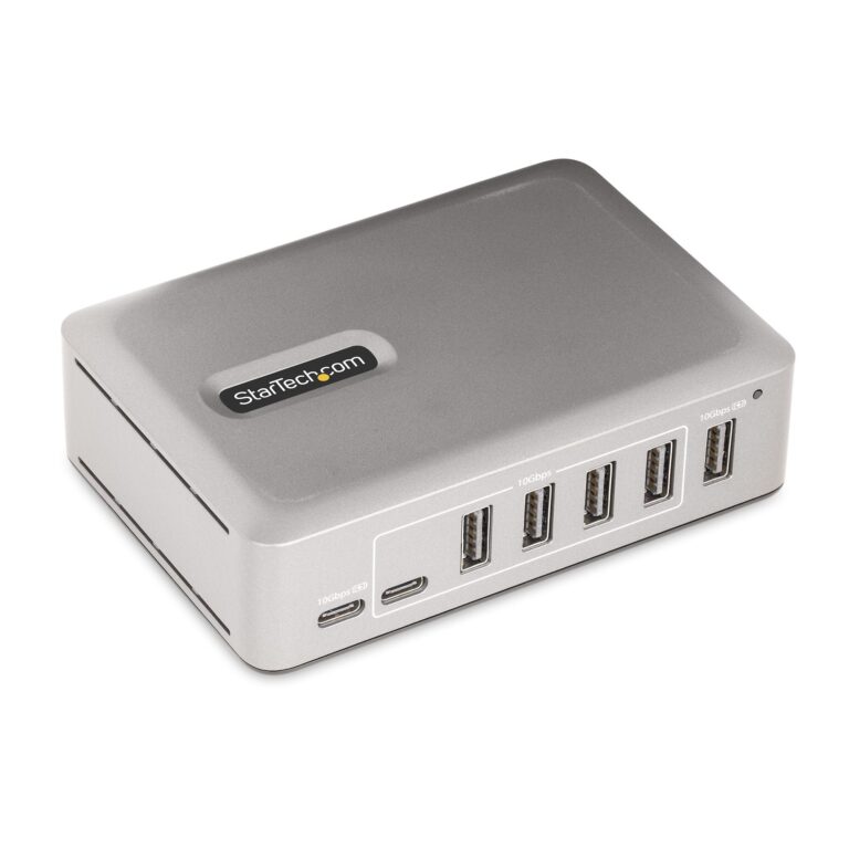 StarTech.com 7-Port USB-C Hub – 5x USB-A + 2x USB-C – Self-Powered w/65W Power Supply – USB 3.1 10Gbps – Desktop/Laptop USB Hub w/3ft USB-IF – TAA