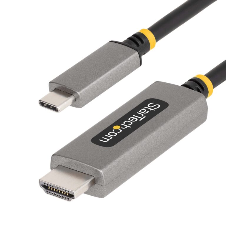 StarTech.com 3.3ft (1m) USB-C to HDMI Adapter Cable, 8K 60Hz, 4K 144Hz, HDR10, USB Type-C to HDMI 2.1 Video Converter Cable, – USB-C Laptop to HDMI