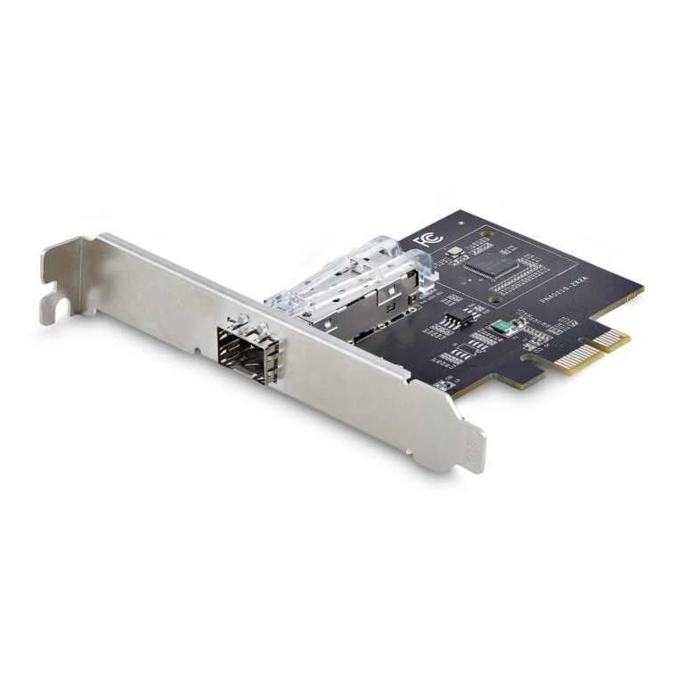 StarTech.com 1-Port GbE SFP Network Card, PCIe 2.1 x1, Intel I210-IS, 1GbE Controller, 1000BASE Copper/Fiber Optic, – Windows and Linux Compatible