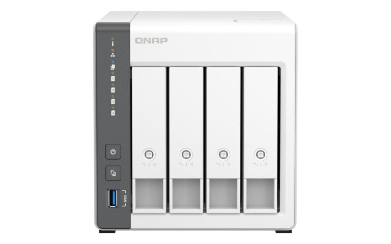 QNAP TS-433 NAS Tower Cortex-A55 4 GB 32 TB HDD QNAP Turbo System White