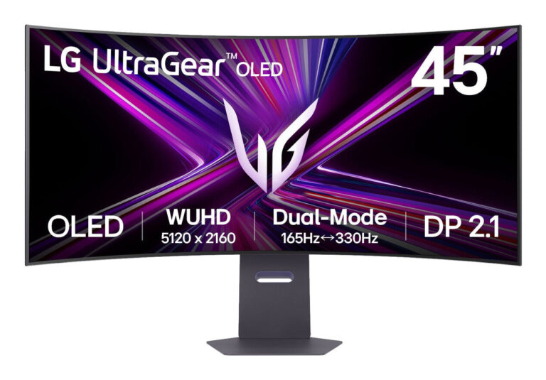 LG UltraGear 45″ 5K2K 165Hz Curved OLED Gaming Monitor (45GX950A-B)
