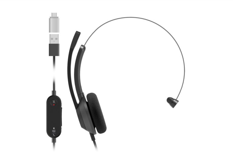 Cisco Headset 321Q USB-C, Wired Single On-Ear Headphones, Microsoft Teams Controller with USB-C, Carbon Black, 2-Year Limited Liability Warranty
