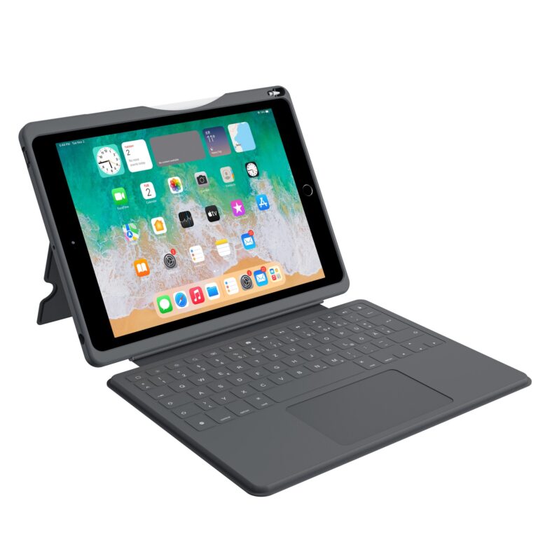 DEQSTER Smart Rugged Touch PLUS Keyboard for iPad 10.2″ (7th/8th/9th Gen.), QWERTY Layout