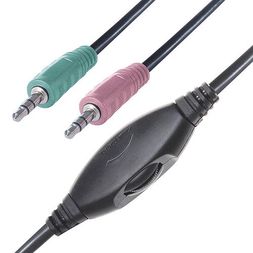 connektgear HP512 Stereo PC On-Ear Headset with Boom Mic and Volume Control – Black