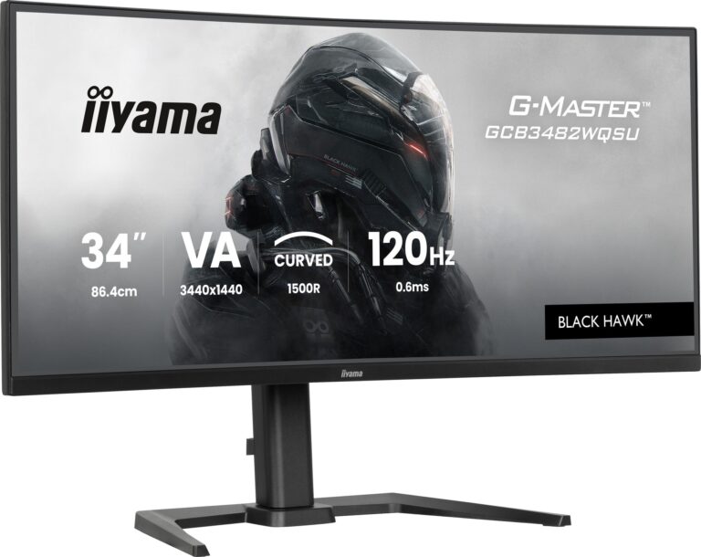 iiyama G-MASTER 34″ UWQHD 120Hz Curved Gaming Monitor (GCB3482WQSU-B1)
