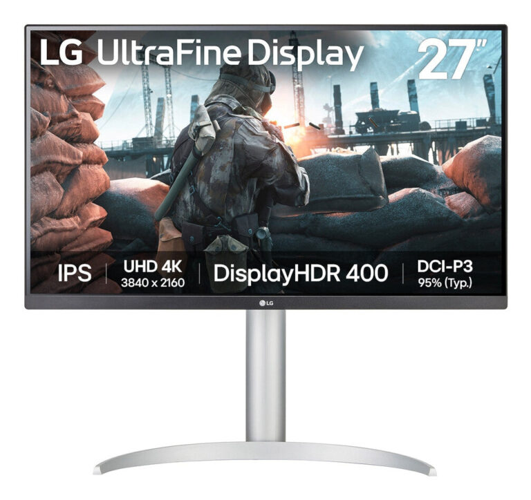 LG 27″ 4K Ultra HD Computer Monitor, White (27UP650K-W)
