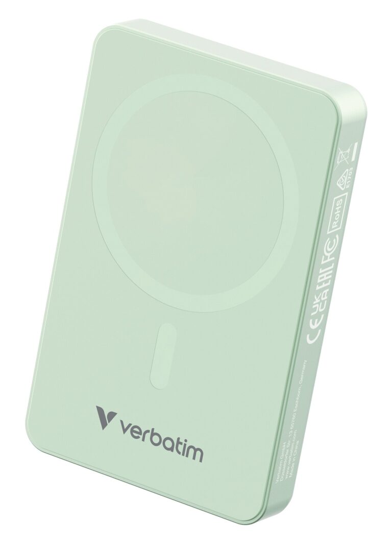 Verbatim Charge ‘n’ Go Essentials Magnetic Wireless Power Bank 10000 mAh Green