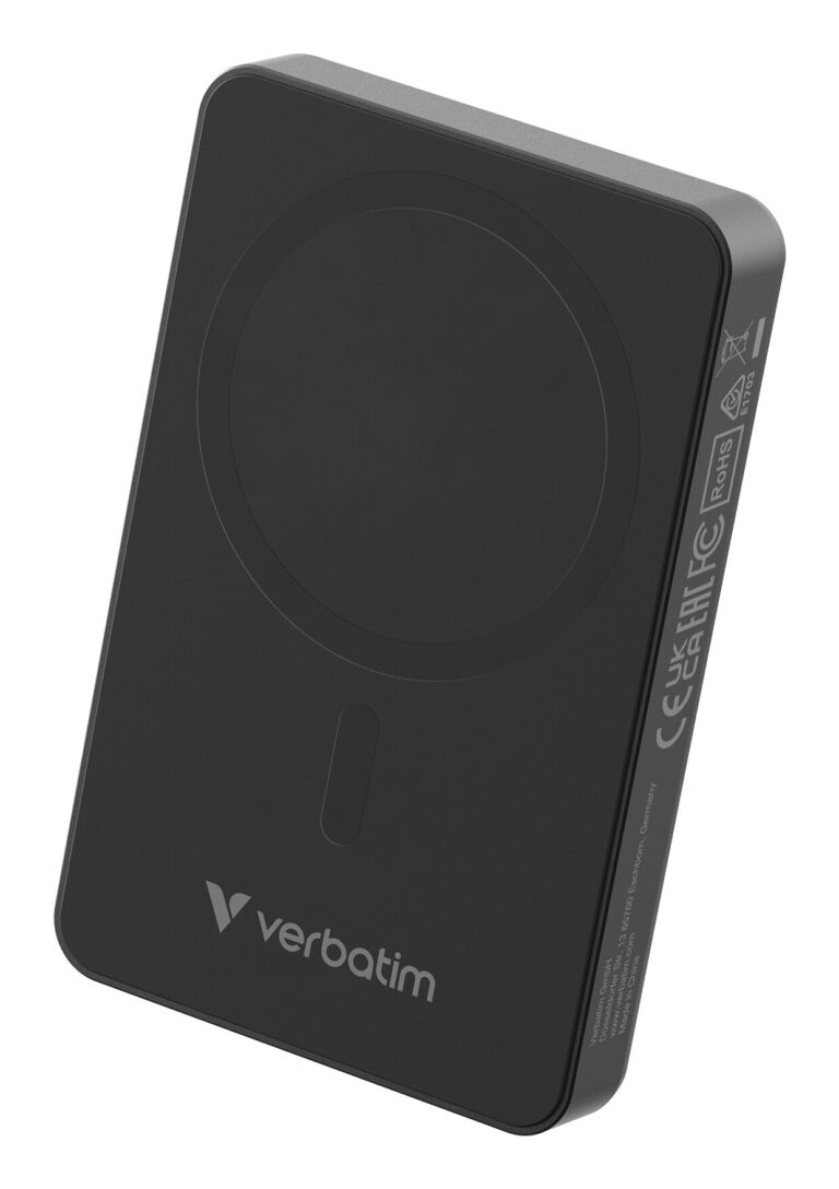 Verbatim Charge ‘n’ Go Essentials Magnetic Wireless Power Bank 10000 mAh Black