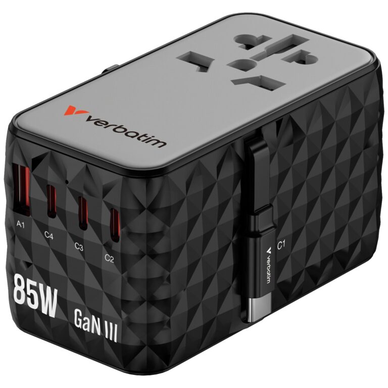 Verbatim Charge ‘n’ Travel Diamond 85W Retractable Cable CNT-02