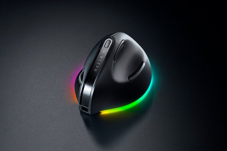 Razer Pro Click V2 Vertical mouse Universal Right-hand RF Wireless + Bluetooth + USB Type-C Optical 30000 DPI